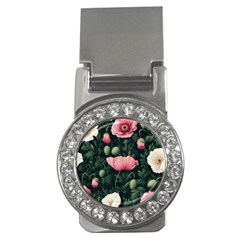 Poppy Flower Plant Petals Bloom Money Clips (cz)  by Grandong