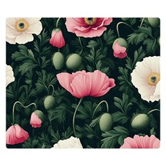 Poppy Flower Plant Petals Bloom Two Sides Premium Plush Fleece Blanket (kids Size) by Grandong