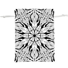 Seamless Tiling Pattern Hand Drawn Black White Lightweight Drawstring Pouch (xl) by Grandong