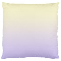 Cream Yellow To Pale Violet Linear Gradient Large Premium Plush Fleece Cushion Case (one Side) by GradientsOmbre