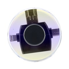 Cream Yellow To Pale Violet Bilinear Gradient On-the-go Memory Card Reader by GradientsOmbre