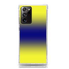 Electric Yellow To Navy Blue Bilinear Gradient Samsung Galaxy Note 20 Ultra Tpu Uv Case by GradientsOmbre
