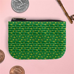 Golden Leaves Mini Coin Purse by designsbymallika