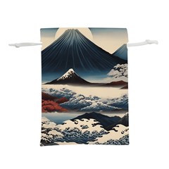 Hokusai Moutains Japan Lightweight Drawstring Pouch (s) by Bedest