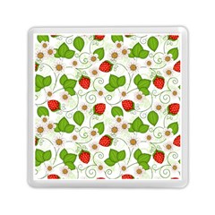 Strawberry Fruit Pattern Leaves Memory Card Reader (square) by Sabxi