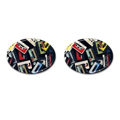 Abstract Case Cufflinks (oval) by kyorashop23