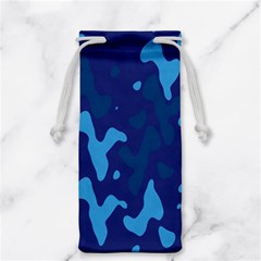 Blue Camouflage Pattern Jewelry Bag by kyorashop23