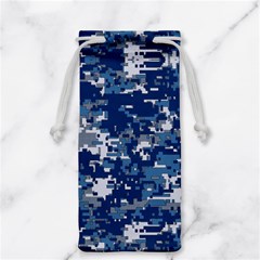 Blue, Camouflage, Cool, Navy, New, Pattern Jewelry Bag by kyorashop23