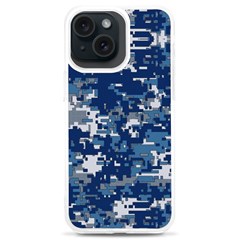 Blue, Camouflage, Cool, Navy, New, Pattern Iphone 15 Plus Tpu Uv Print Case by kyorashop23