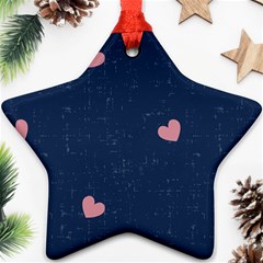 Corazones, Blue, Pattern Star Ornament (two Sides) by kyorashop23