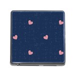 Corazones, Blue, Pattern Memory Card Reader (Square 5 Slot) Front