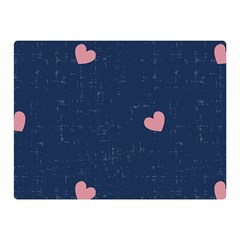 Corazones, Blue, Pattern Two Sides Premium Plush Fleece Blanket (mini) by kyorashop23