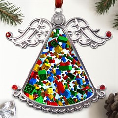 Falling Lego Bricks, Desenho, Fall, Games Metal Angel With Crystal Ornament by kyorashop23