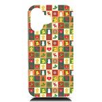 Template Christmas Pattern iPhone 16 Black UV Print PC Hardshell Case Front