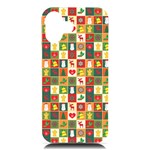 Template Christmas Pattern iPhone 16 Plus Black UV Print PC Hardshell Case Front