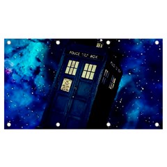 Tardis Doctor Who Space Galaxy Banner And Sign 7  X 4  by Cemarart