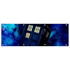 Tardis Doctor Who Space Galaxy Banner And Sign 9  X 3  by Cemarart
