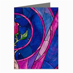 Enchanted Rose Stained Glass Greeting Cards (pkg Of 8) by Cemarart