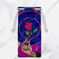 Enchanted Rose Stained Glass Jewelry Bag by Cemarart