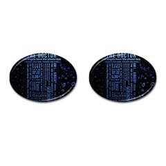Doctor Who Tardis Cufflinks (oval) by Cemarart