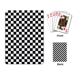 Pattern Checkered Squares Black White Pattern Playing Cards Single Design (rectangle) by Sabxi