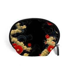 Korean Art Flowers Asian Pattern Accessory Pouch (small) by Sabxi
