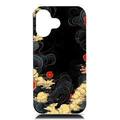 Korean Art Flowers Asian Pattern Iphone 16 Black Uv Print Pc Hardshell Case by Sabxi