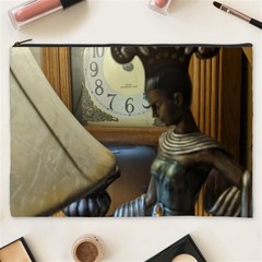 Clock And Lady Cosmetic Bag (xxxl) by bestdesignintheworld