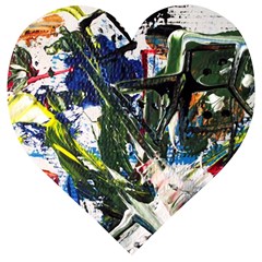 Snow In A City-1-1 Wooden Puzzle Heart by bestdesignintheworld