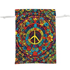 Peace Abstract Pattern Creative Drawing Lightweight Drawstring Pouch (xl) by Posterlux