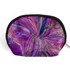 Pink On Magenta Accessory Pouch (medium) by kaleidomarblingart