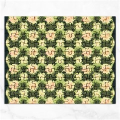 Retro 1880s Flowers Pattern 15 Rectangular Jigsaw Puzzl by violetheavensky