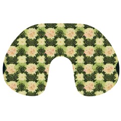 Retro 1880s Flowers Pattern 15 Travel Neck Pillow by violetheavensky