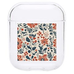 Retro Scandinavian Nordic Flowers Pattern Hard Pc Airpods 1/2 Case by violetheavensky
