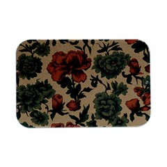 Victorian Beige And Teal Flower Pattern Open Lid Metal Box (silver)   by violetheavensky