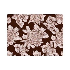 Mid Century Retro Floral 1970s 1960s Pattern 106 Premium Plush Fleece Blanket (mini) by violetheavensky