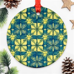 Royal Fractal Pattern 2 Ornament (round) by violetheavensky