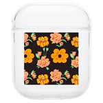 Retro 40s 50s Flowers Pattern Halloween 3 Soft TPU AirPods 1/2 Case Front
