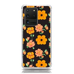 Retro 40s 50s Flowers Pattern Halloween 3 Samsung Galaxy S20 Ultra 6 9 Inch Tpu Uv Case by violetheavensky