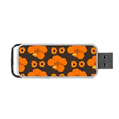 Retro 40s 50s Flowers Pattern Halloween 2 Portable Usb Flash (one Side) by violetheavensky