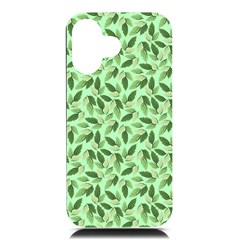 Leaves Pattern Texture Seamless Iphone 16 Black Uv Print Pc Hardshell Case by Hannah976