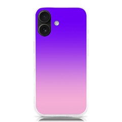 Indigo Violet To Cotton Candy Pink Linear Gradient Iphone 16 Tpu Uv Print Case