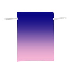 Navy Blue To Cotton Candy Pink Linear Gradient Lightweight Drawstring Pouch (m) by GradientsOmbre