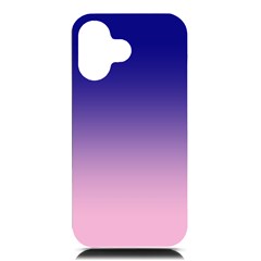 Navy Blue To Cotton Candy Pink Linear Gradient Iphone 16 Black Uv Print Pc Hardshell Case