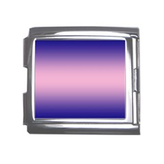 Navy Blue To Cotton Candy Pink Bilinear Gradient Mega Link Italian Charm (18mm) by GradientsOmbre