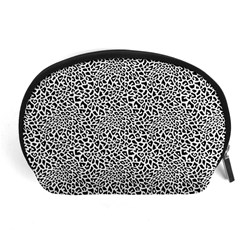 Black White Leopard Accessory Pouch (large) by DinkovaArt