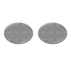 Black White Leopard Cufflinks (oval) by DinkovaArt