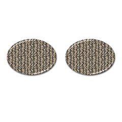 Beige Snake Pattern Cufflinks (oval) by DinkovaArt