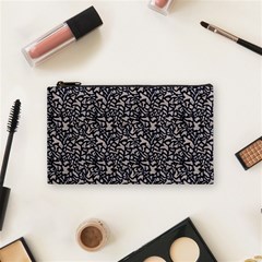 Brown Giraffe Pattern Cosmetic Bag (small) by DinkovaArt