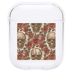 Skull And Roses Flowee Flora Floral Patterns Pattern Hard Pc Airpods 1/2 Case by Tsamara